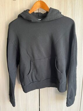 Monrow Black Women's Hooded Sweatshirt